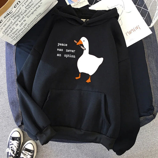 Peace Was Never An Option Goose Printing Hoodies