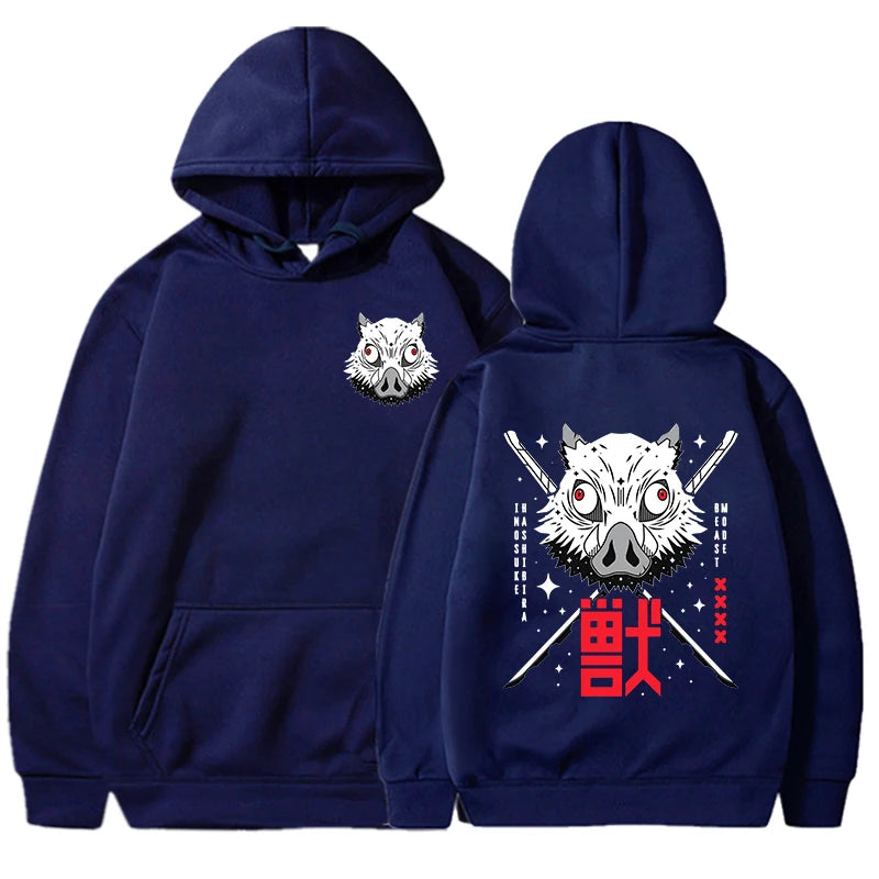 Demon Slayer Hashibira Inosuke Printed Hoodies