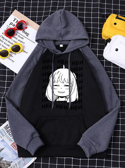 Spy X Family Anya Heh Womanga Kawaii Print Hoody