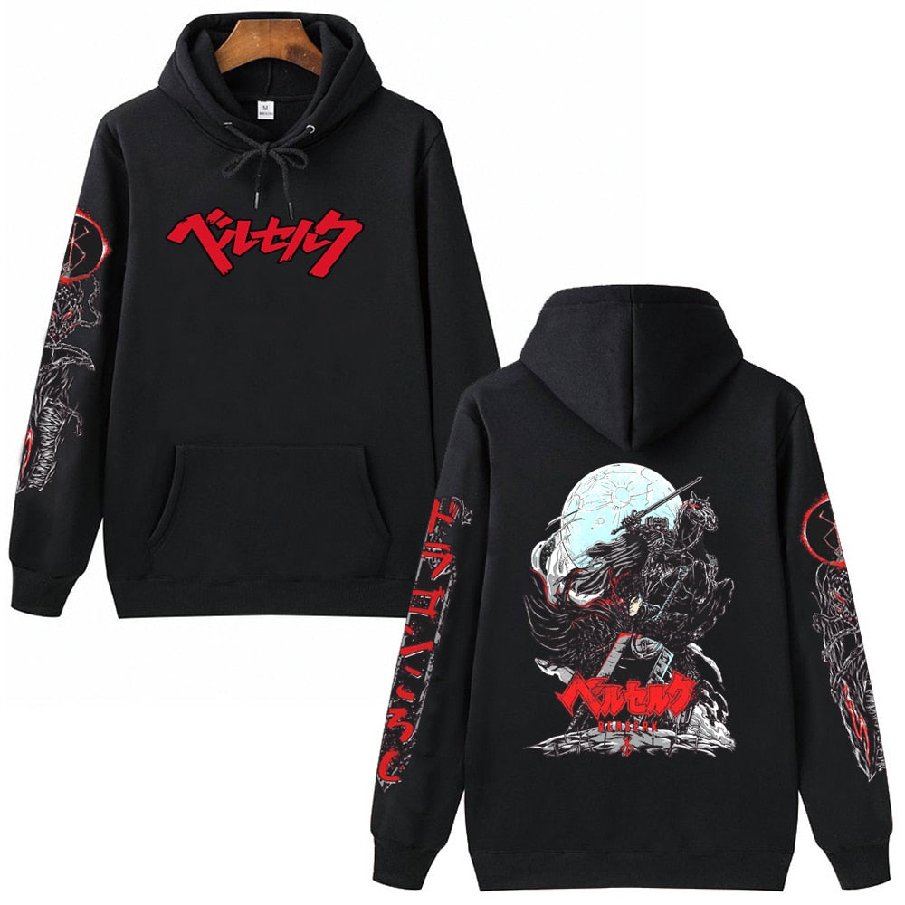 Berserk Logo Hip Hop Long Sleeve Hoodie