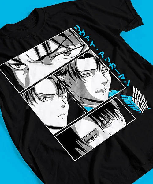 Attack on Titan Capitán Leviexpresiones T-Shirt