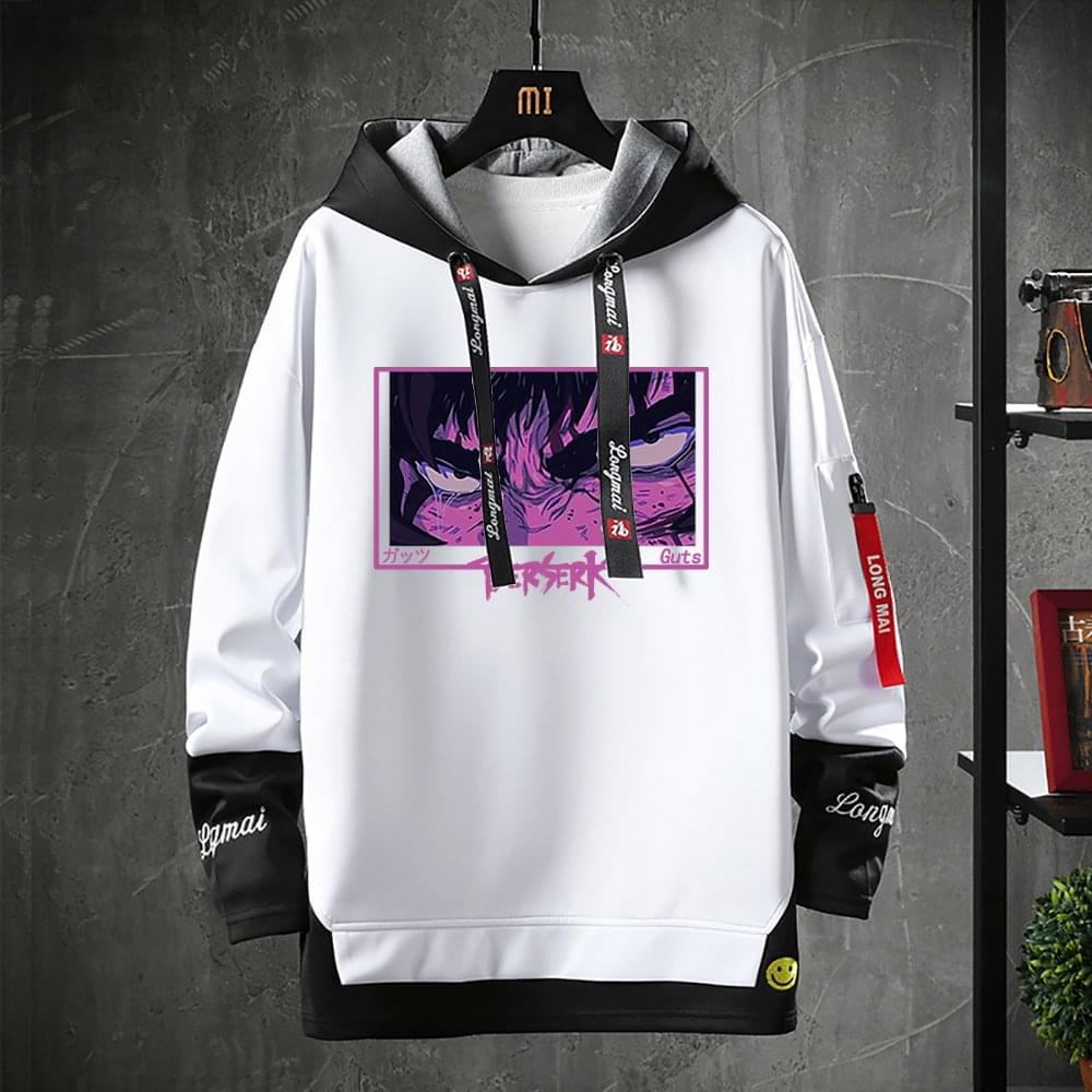 Anime Berserk Patchwork Print Hooded