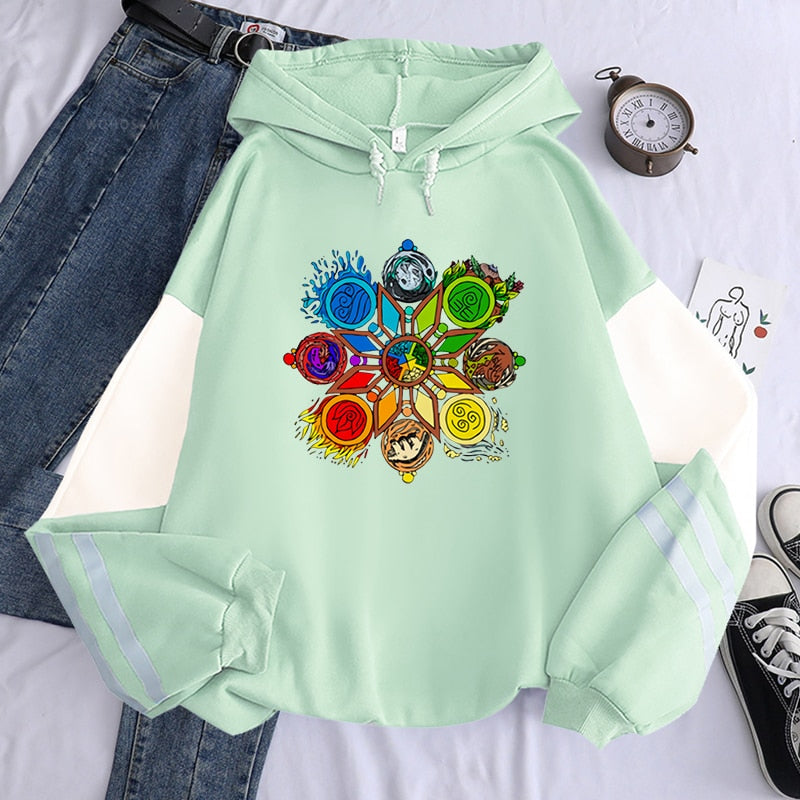 Avatar The Last Airbender Logo Print Hoodies