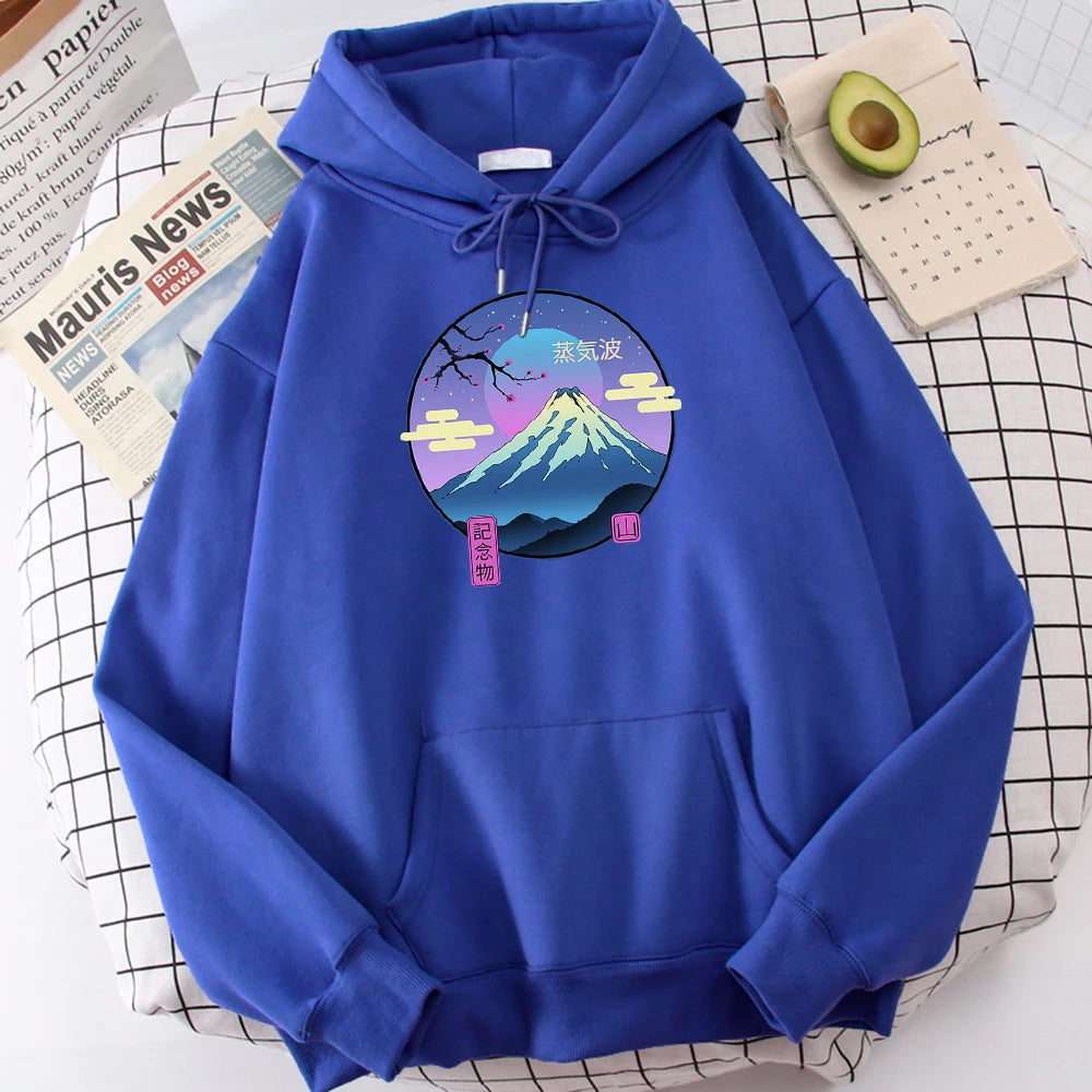 Vaporwave Mount Fuji Memorial Ukiyo E Hoodie