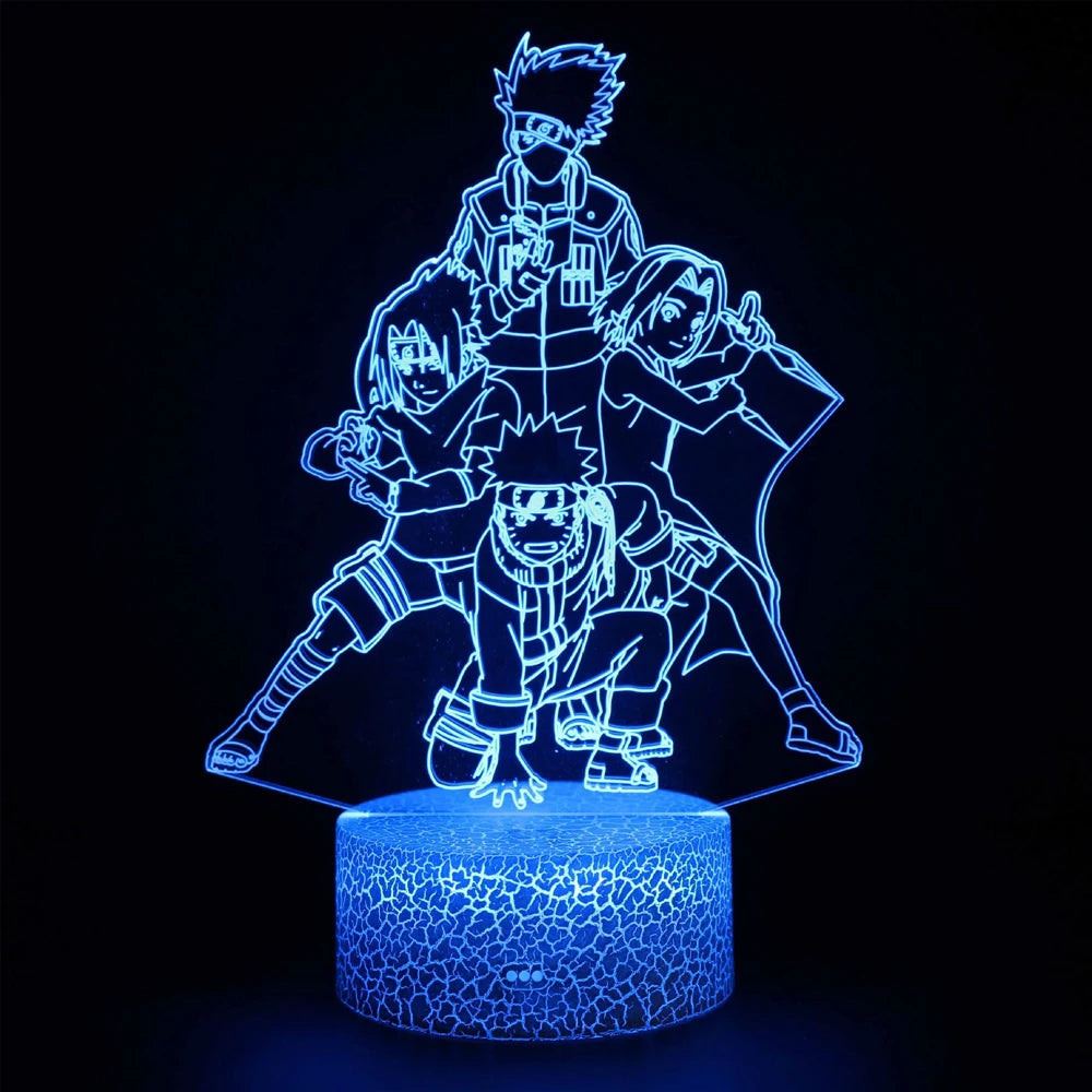 Naruto Uzumaki Akatsuki Kakashi Hatake 3D Table Lamp