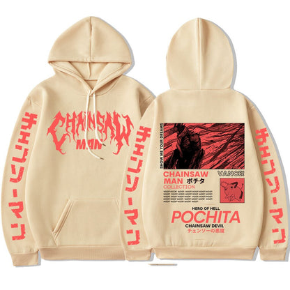 Chainsaw Man Pochita Graphic Hoodies