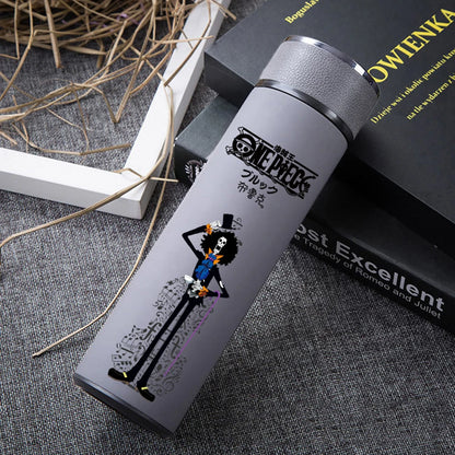 One Piece Stainless Steel Luffy Roronoa Zoro Action Water Bottle