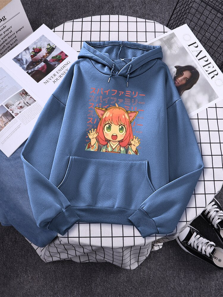 Spy X Family Art Anya Kawaii Print Hoodies