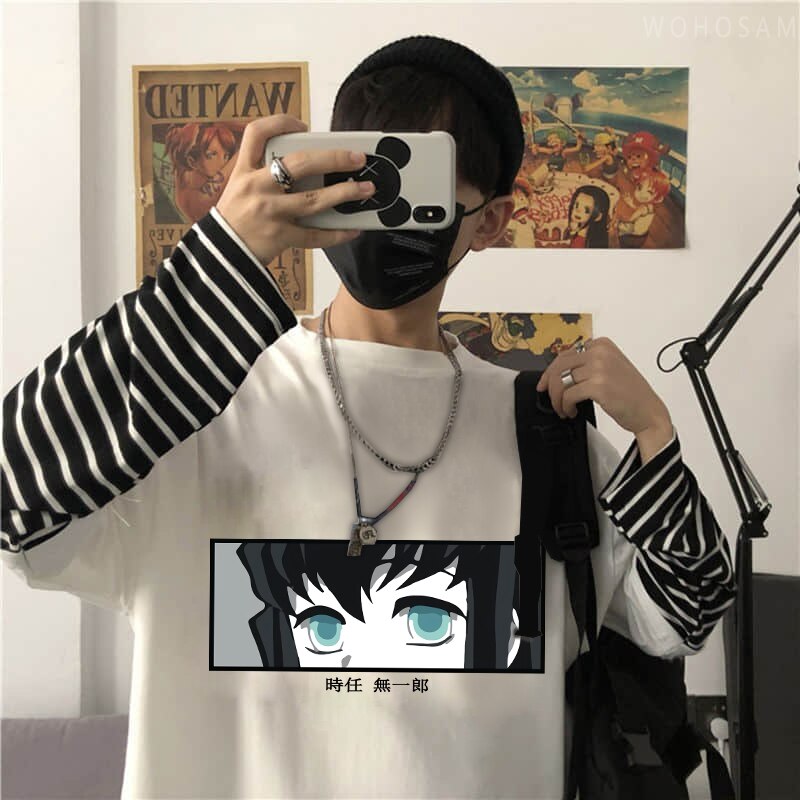 Demon Slayer Cool Tokitou Muichirou Eyes T-Shirts