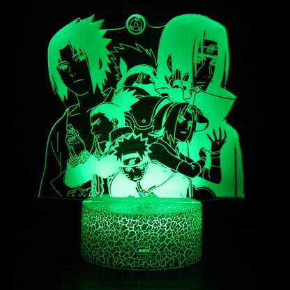 Naruto Uzumaki Akatsuki Kakashi Hatake 3D Table Lamp