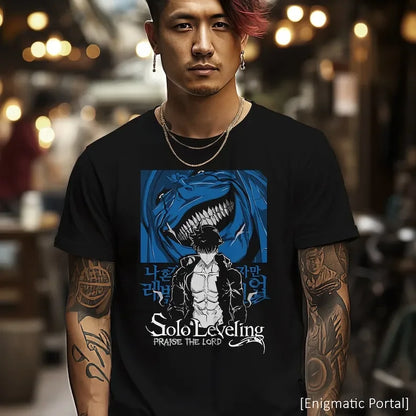 Solo Leveling Praise the lord & Sung Jin-Woo T-Shirt