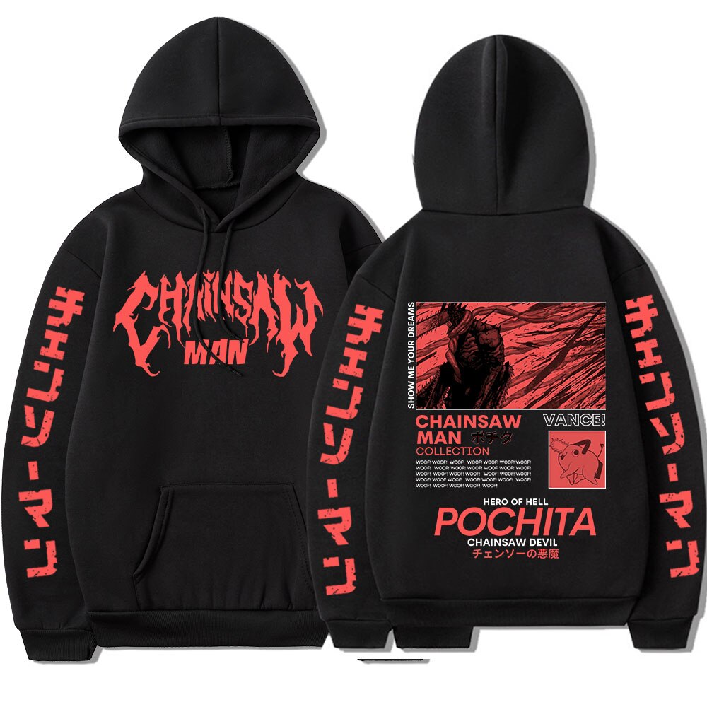 Chainsaw Man Pochita Graphic Hoodies