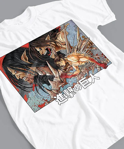 Attack on Titan Eren Titan Fundador Arte Japones T-shirt