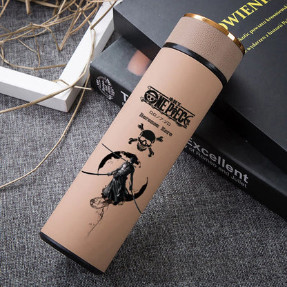 One Piece Stainless Steel Luffy Roronoa Zoro Action Water Bottle