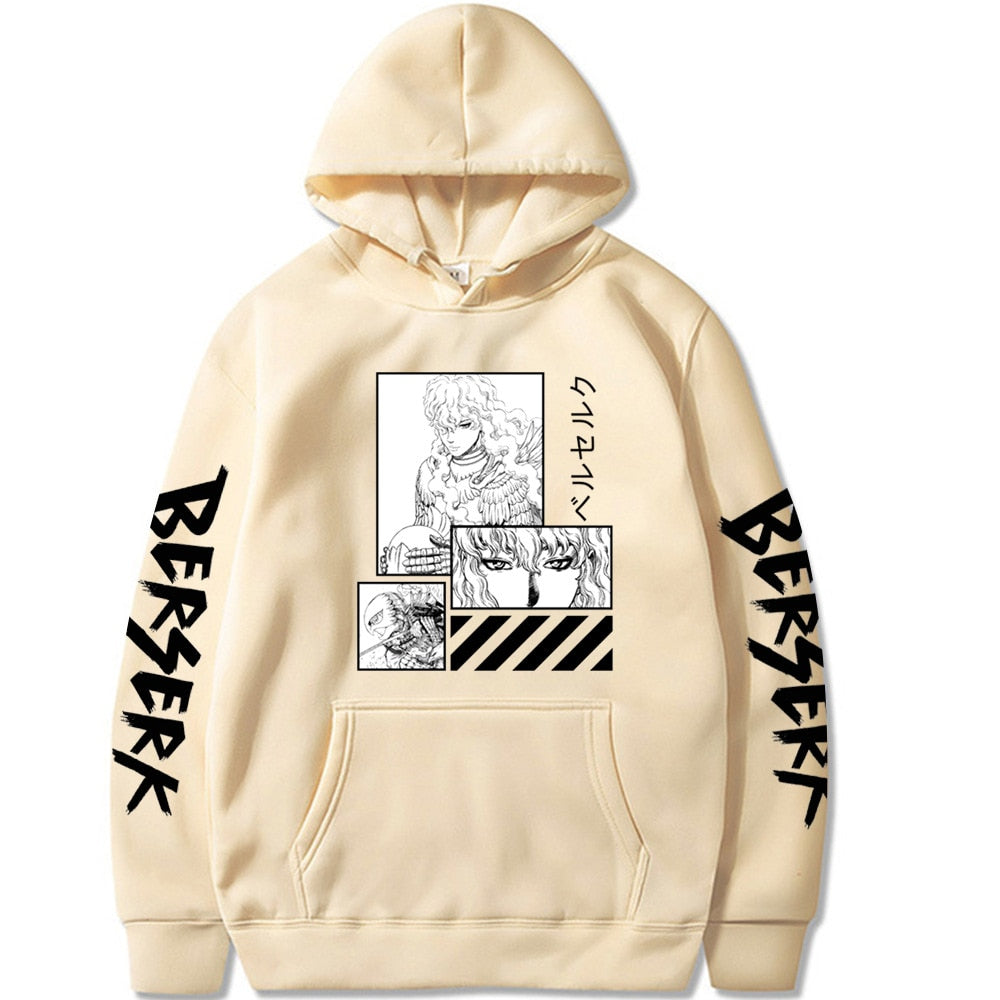 Japanese Harajuku Berserk Anime Print Hoodies