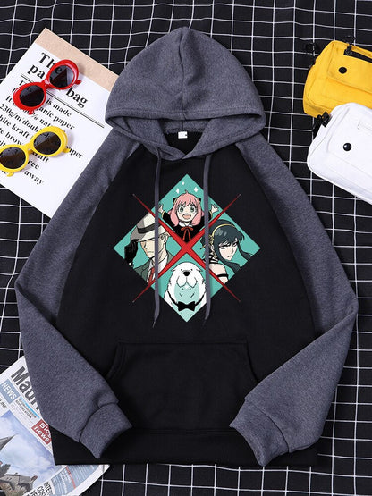 Spy X Family Creative Four Grid Print Hoodie