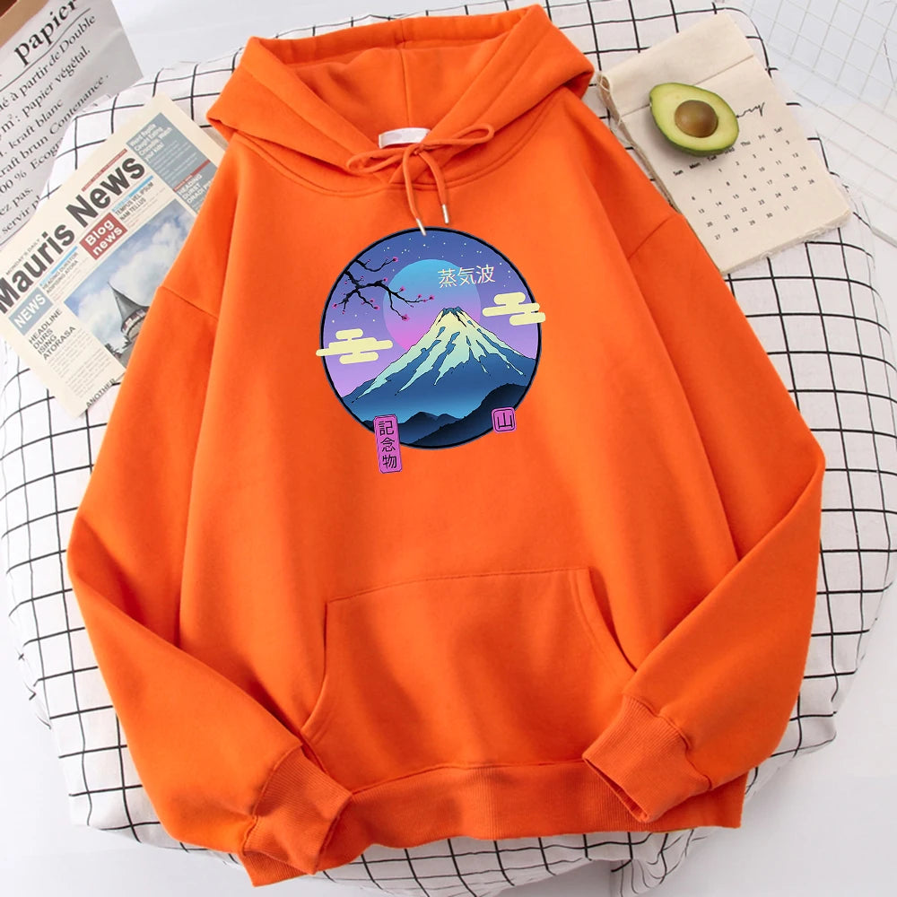 Vaporwave Mount Fuji Memorial Ukiyo E Hoodie