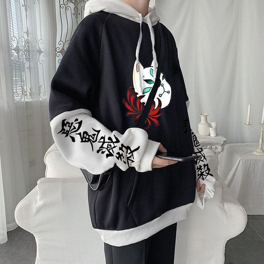 Demon Slayer Fox Masks Print Hoodies