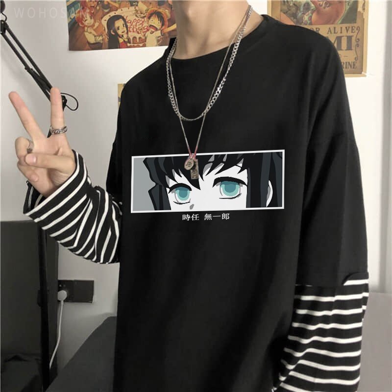 Demon Slayer Cool Tokitou Muichirou Eyes T-Shirts