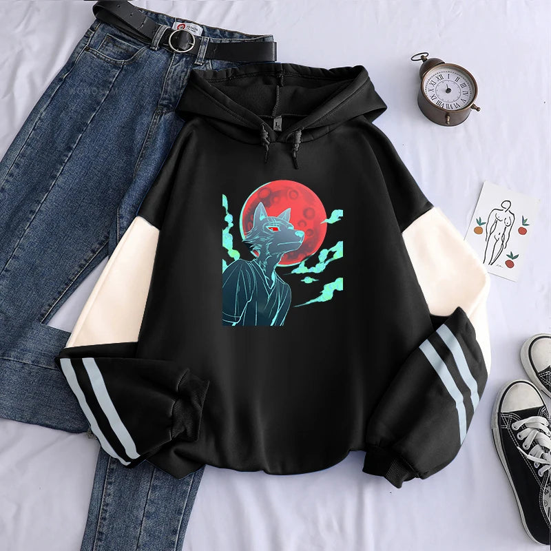 Beastars wolf Anime Harajuku Hoodies