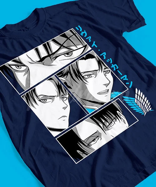 Attack on Titan Capitán Leviexpresiones T-Shirt