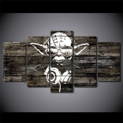 5 Piece Dj Yoda Of Star Wars Wall Art Canvas