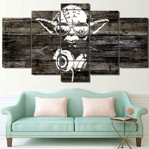 5 Piece Dj Yoda Of Star Wars Wall Art Canvas