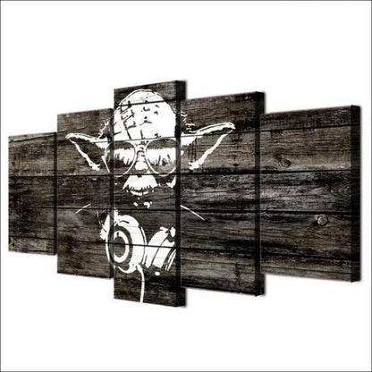 5 Piece Dj Yoda Of Star Wars Wall Art Canvas