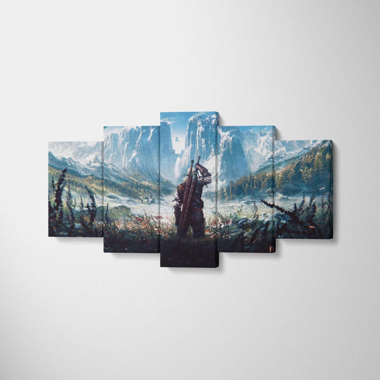 3/5 Pieces The Witcher 3 Geralt of Rivia Wall Art Canvas