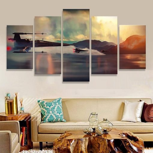 5 Piece Star Wars Scenario Wall Art Canvas