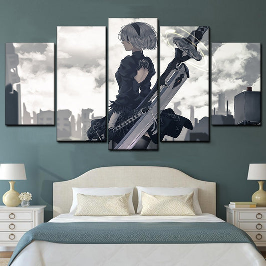 5 Piece Nier Automata Wall Art Canvas