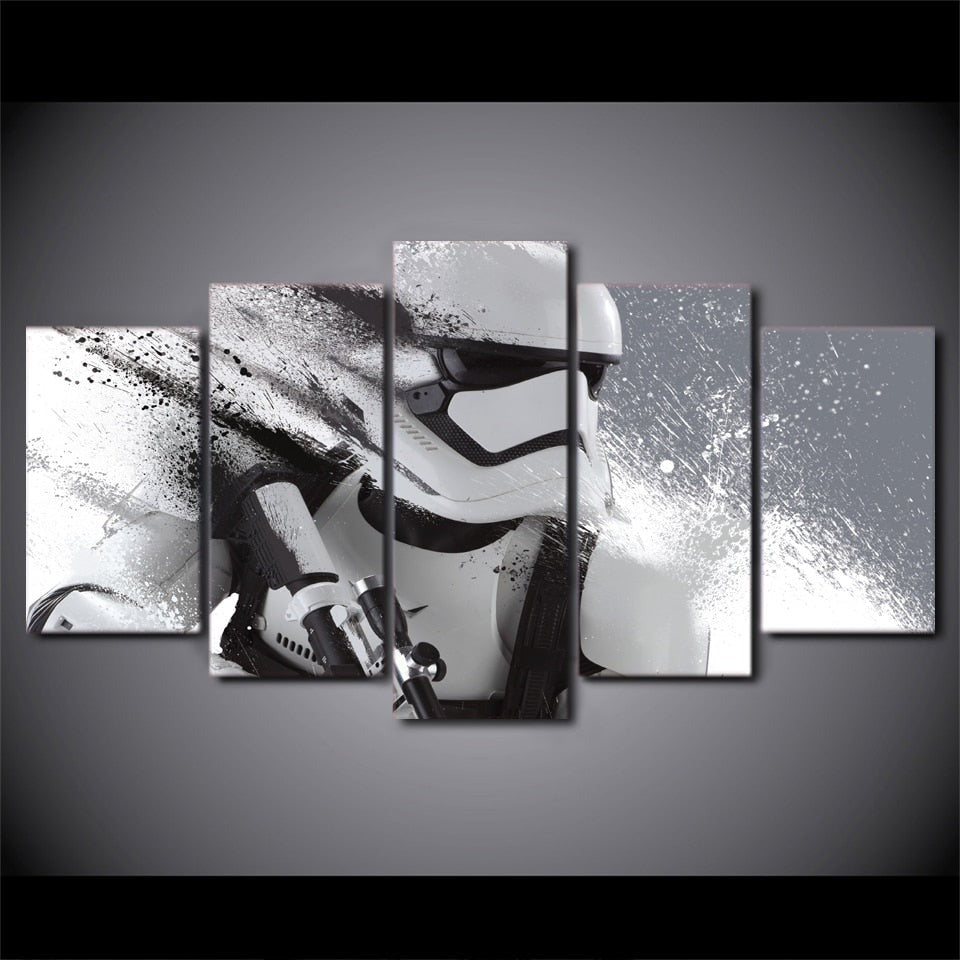 5 Piece Star Wars Movie Stormtrooper Wall Art Canvas