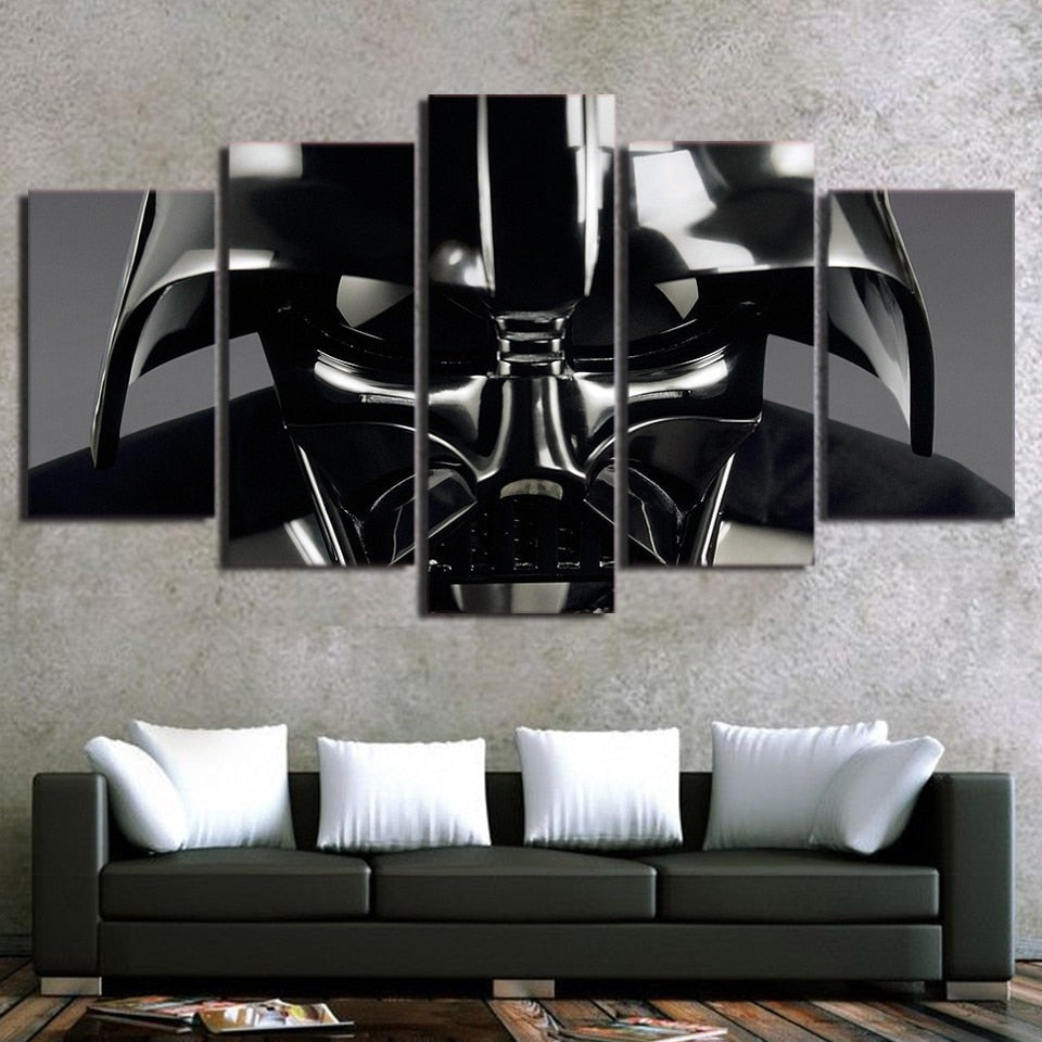 5 Piece Star Wars Movie Darth Vader Wall Art Canvas